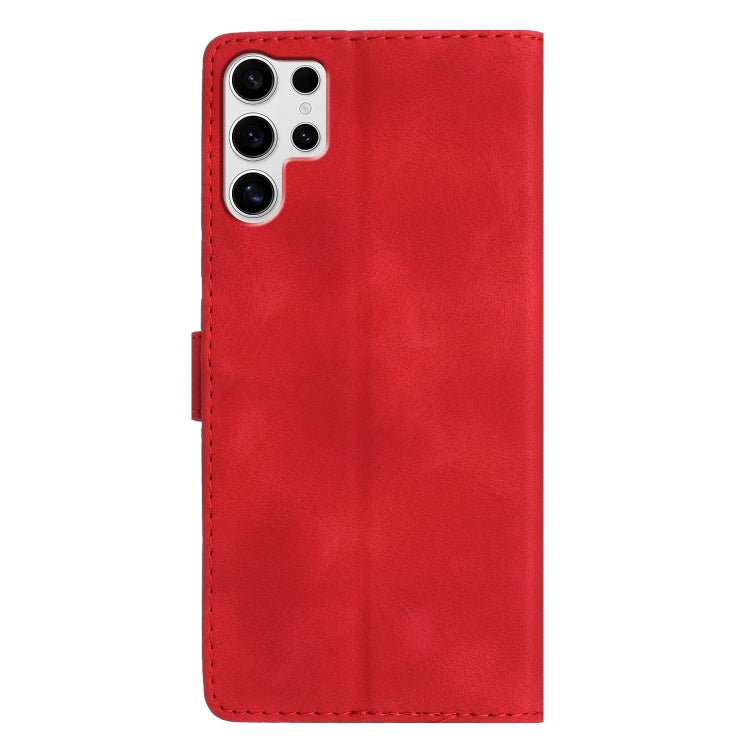 For Samsung Galaxy S25 Ultra 5G Flower Butterfly Embossing Pattern Leather Phone Case