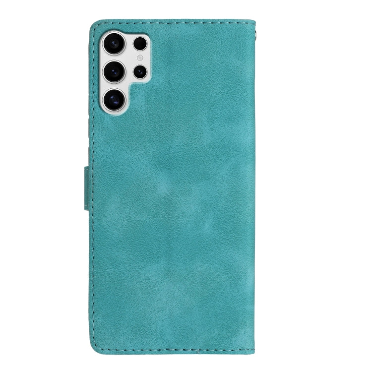 For Samsung Galaxy S25 Ultra 5G Flower Butterfly Embossing Pattern Leather Phone Case
