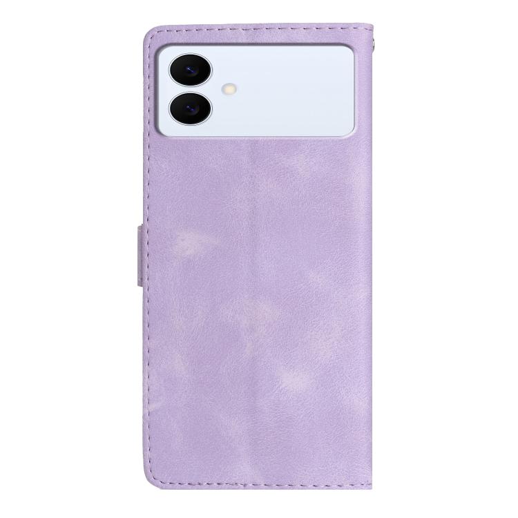 For Samsung Galaxy S26 Edge 5G Flower Butterfly Embossing Pattern Leather Phone Case