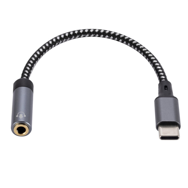 13cm AUX 3.5mm Female to Type-C Cable Audio Cable - Grey