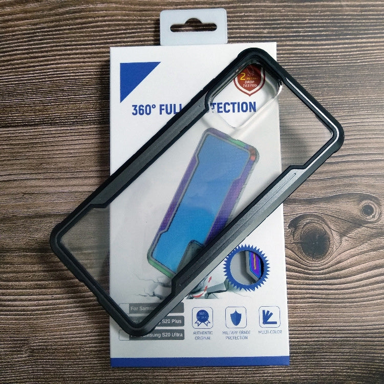 For Samsung Galaxy S20 Blade Metal Clear PC + TPU Shocproof Protective Case