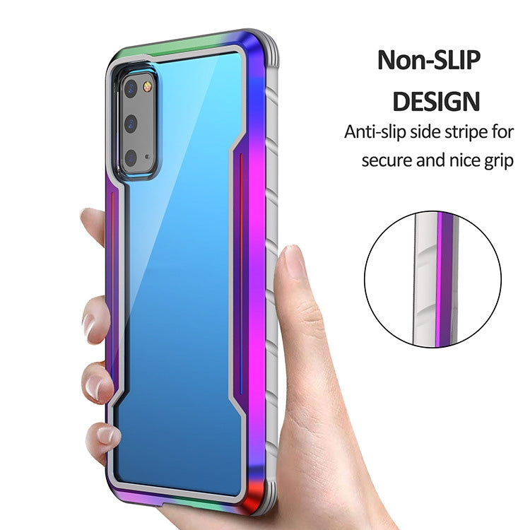 For Samsung Galaxy S20 Blade Metal Clear PC + TPU Shocproof Protective Case
