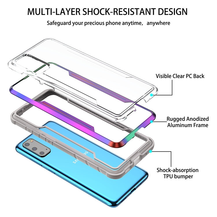 For Samsung Galaxy S20 Ultra Blade Metal Clear PC + TPU Shocproof Protective Case