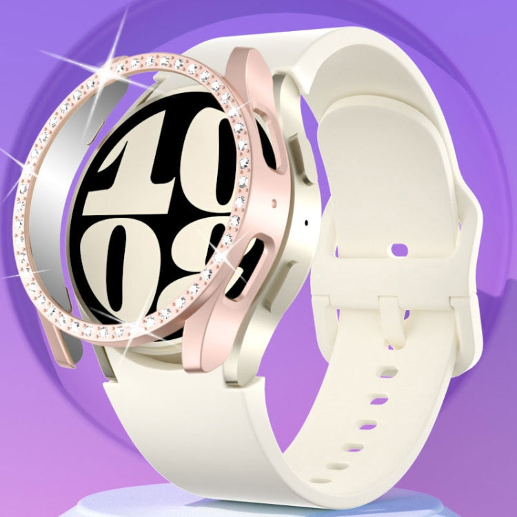 For Samsung Galaxy Watch FE 40mm Diamond Hollow PC Watch Protective Case