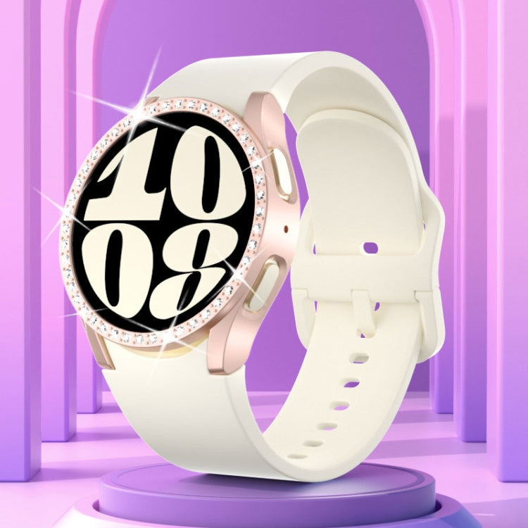 For Samsung Galaxy Watch FE 40mm Diamond Hollow PC Watch Protective Case