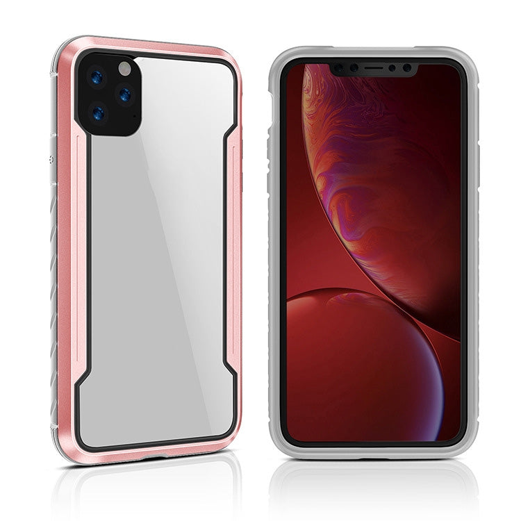 For iPhone 11 Pro Blade Metal Clear PC + TPU Shocproof Protective Case