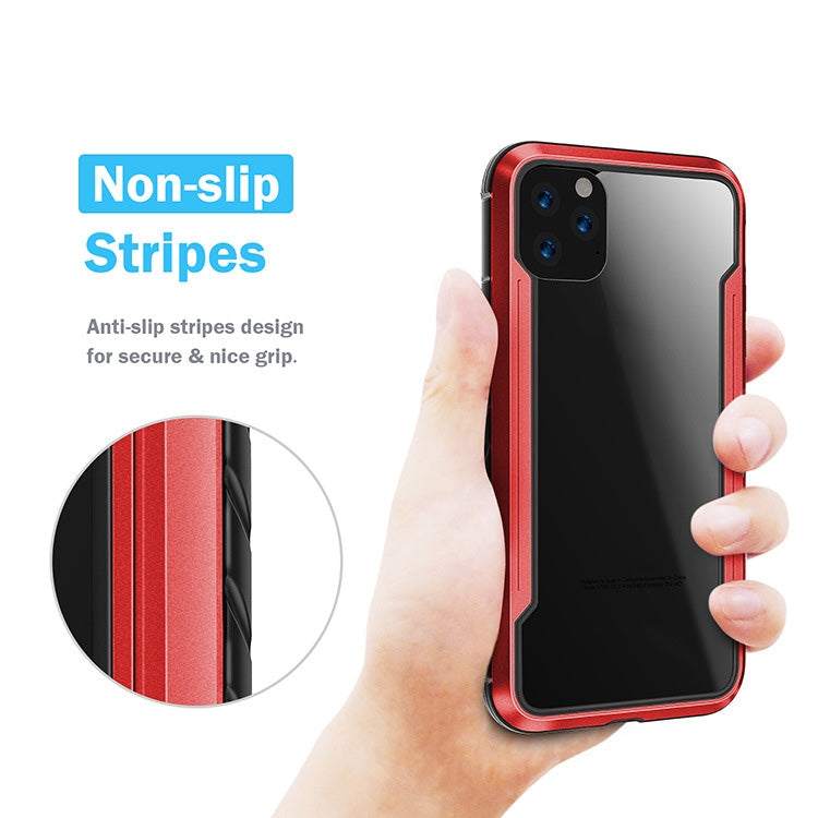 For iPhone 11 Pro Blade Metal Clear PC + TPU Shocproof Protective Case