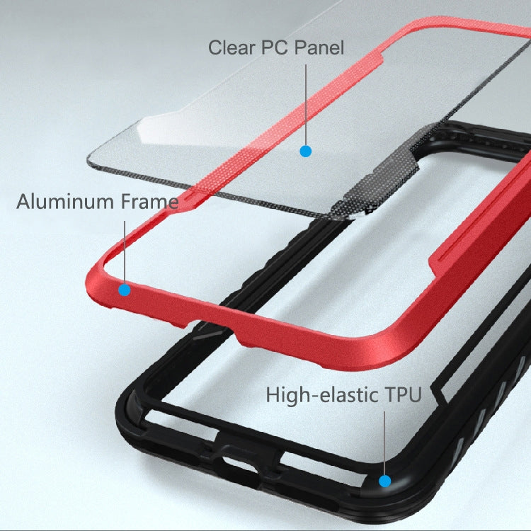 For iPhone 11 Pro Blade Metal Clear PC + TPU Shocproof Protective Case