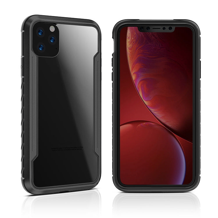 For iPhone 11 Pro Max Blade Metal Clear PC + TPU Shocproof Protective Case