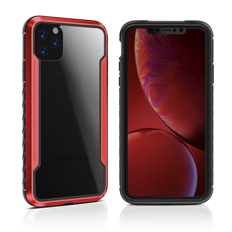 For iPhone 11 Pro Max Blade Metal Clear PC + TPU Shocproof Protective Case