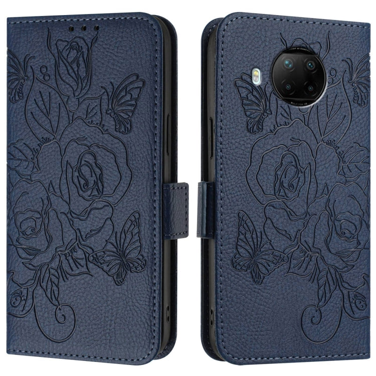 For Xiaomi Mi 10T Lite 5G Embossed Rose RFID Anti-theft Leather Phone Case