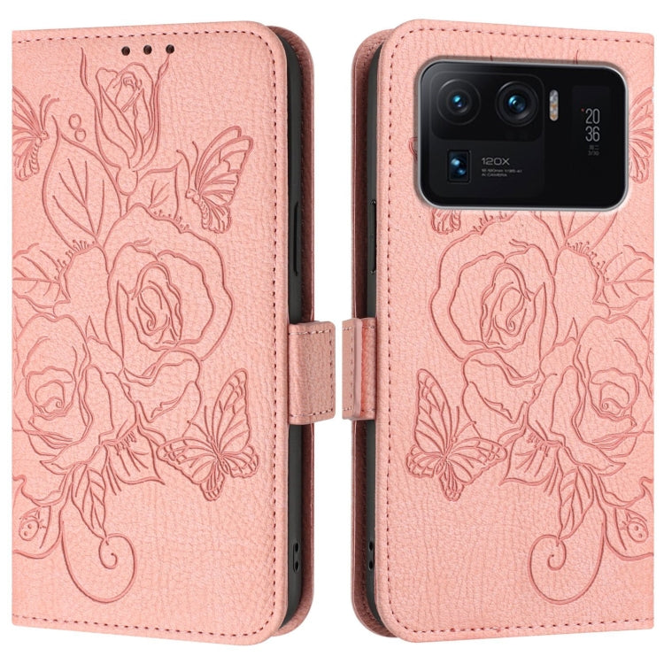 For Xiaomi Mi 11 Ultra Embossed Rose RFID Anti-theft Leather Phone Case