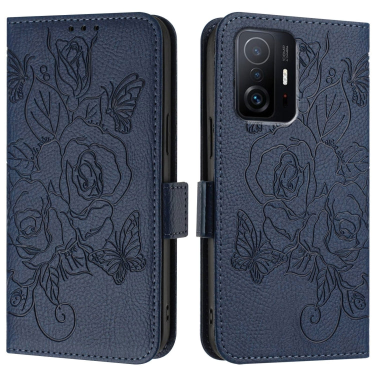 For Xiaomi 11T / 11T Pro Embossed Rose RFID Anti-theft Leather Phone Case