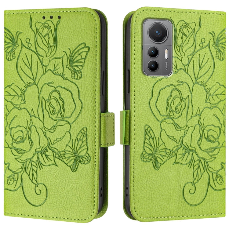 For Xiaomi 12 Lite Embossed Rose RFID Anti-theft Leather Phone Case