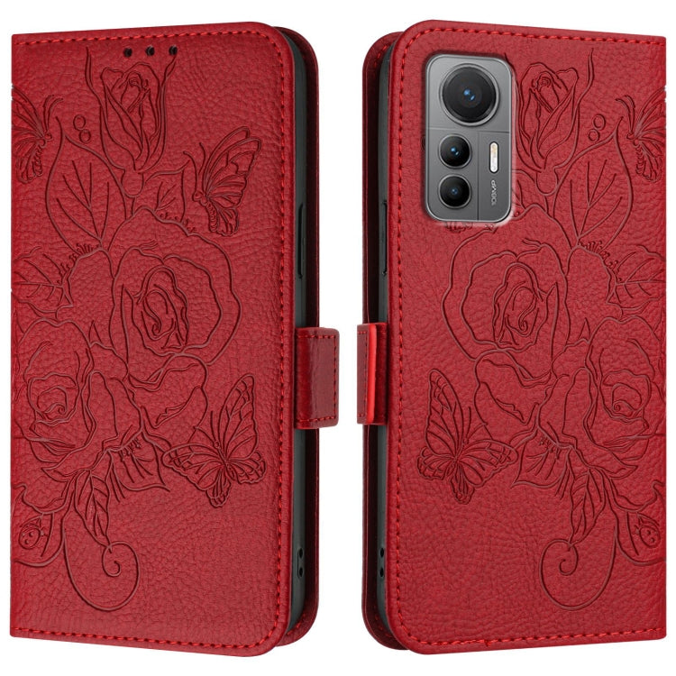 For Xiaomi 12 Lite Embossed Rose RFID Anti-theft Leather Phone Case