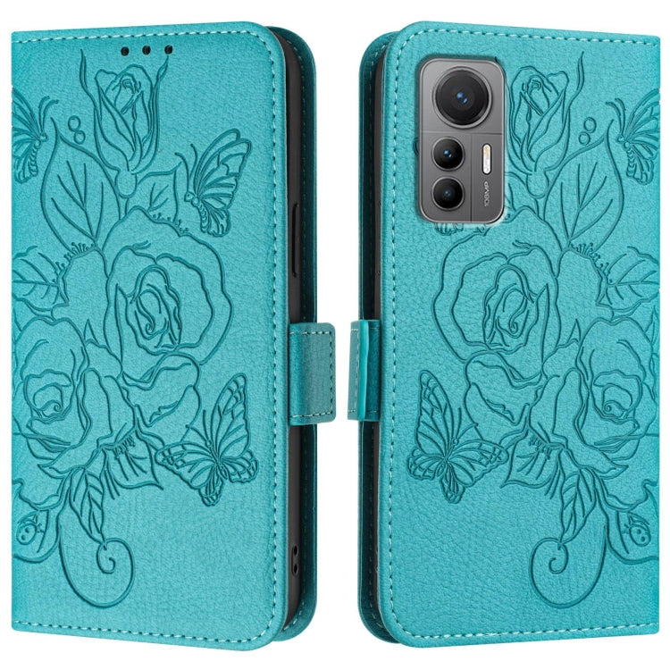 For Xiaomi 12 Lite Embossed Rose RFID Anti-theft Leather Phone Case