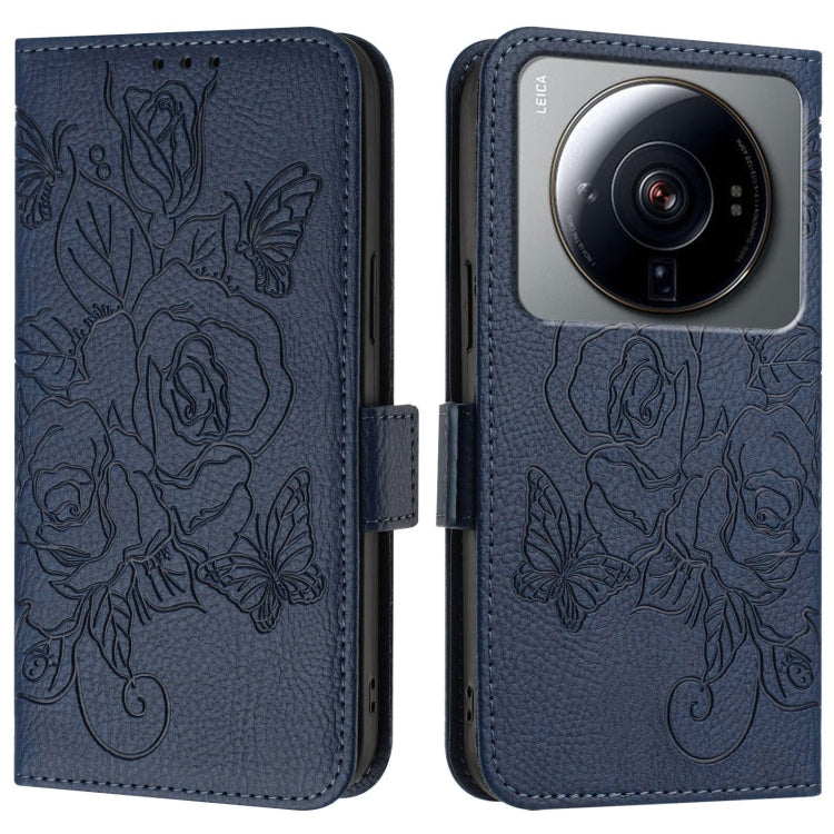 For Xiaomi 12S Ultra Embossed Rose RFID Anti-theft Leather Phone Case