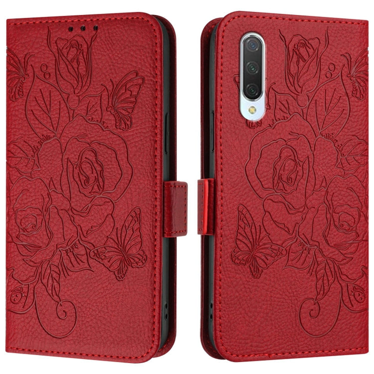 For Xiaomi Mi CC9 / Mi 9 Lite Embossed Rose RFID Anti-theft Leather Phone Case