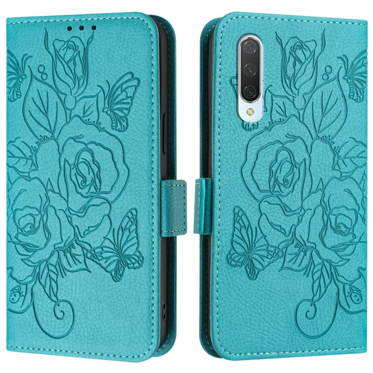 For Xiaomi Mi CC9 / Mi 9 Lite Embossed Rose RFID Anti-theft Leather Phone Case