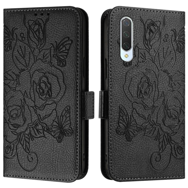 For Xiaomi Mi CC9 / Mi 9 Lite Embossed Rose RFID Anti-theft Leather Phone Case