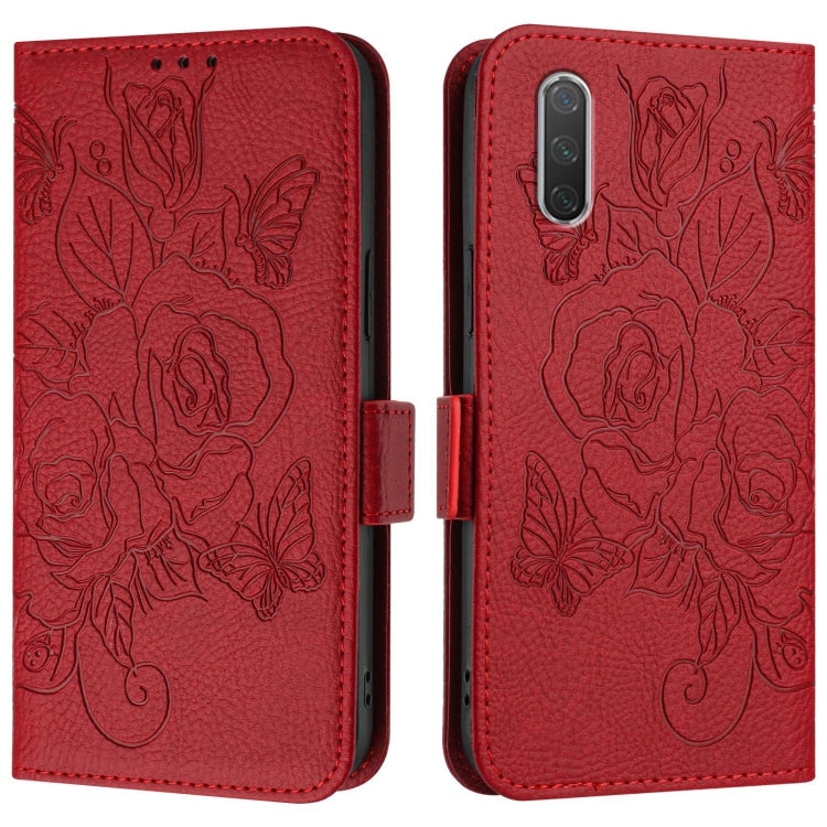 For Xiaomi Mi CC9e / Mi A3 Embossed Rose RFID Anti-theft Leather Phone Case