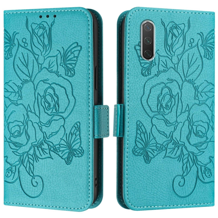 For Xiaomi Mi CC9e / Mi A3 Embossed Rose RFID Anti-theft Leather Phone Case
