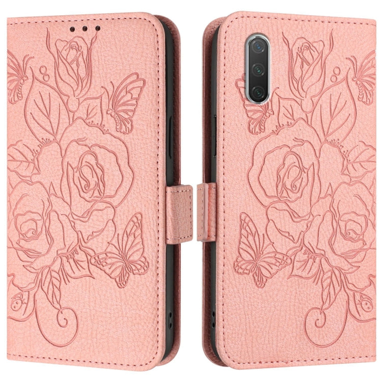 For Xiaomi Mi CC9e / Mi A3 Embossed Rose RFID Anti-theft Leather Phone Case