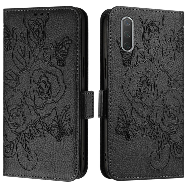 For Xiaomi Mi CC9e / Mi A3 Embossed Rose RFID Anti-theft Leather Phone Case