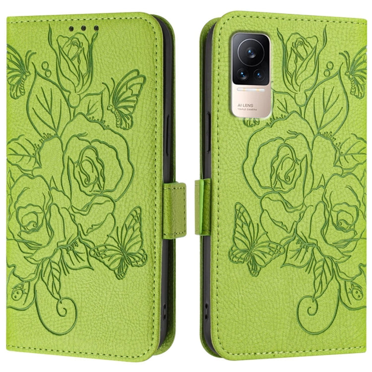For Xiaomi Civi 1S Embossed Rose RFID Anti-theft Leather Phone Case