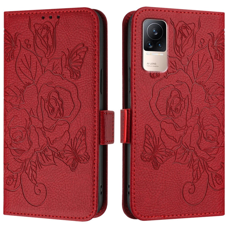 For Xiaomi Civi 1S Embossed Rose RFID Anti-theft Leather Phone Case