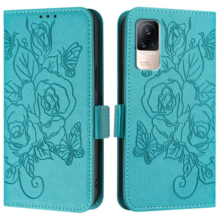 For Xiaomi Civi 1S Embossed Rose RFID Anti-theft Leather Phone Case