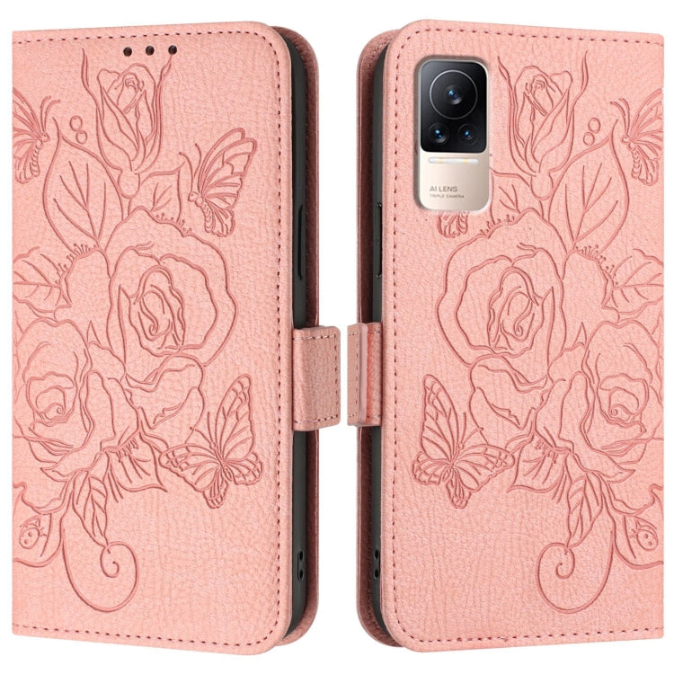 For Xiaomi Civi 1S Embossed Rose RFID Anti-theft Leather Phone Case