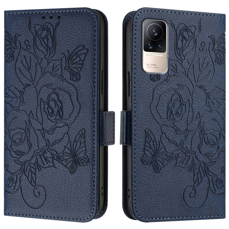For Xiaomi Civi 1S Embossed Rose RFID Anti-theft Leather Phone Case