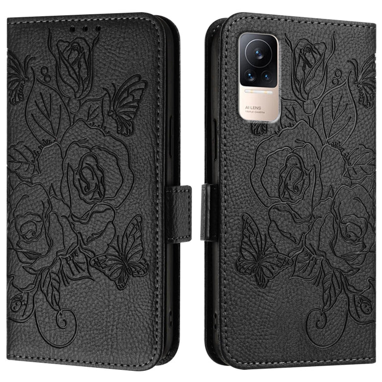 For Xiaomi Civi 1S Embossed Rose RFID Anti-theft Leather Phone Case