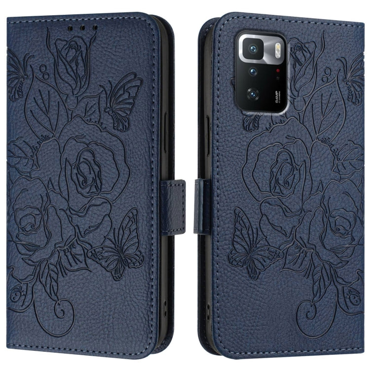 For Xiaomi Poco X3 GT Embossed Rose RFID Anti-theft Leather Phone Case