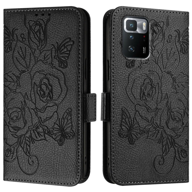 For Xiaomi Poco X3 GT Embossed Rose RFID Anti-theft Leather Phone Case