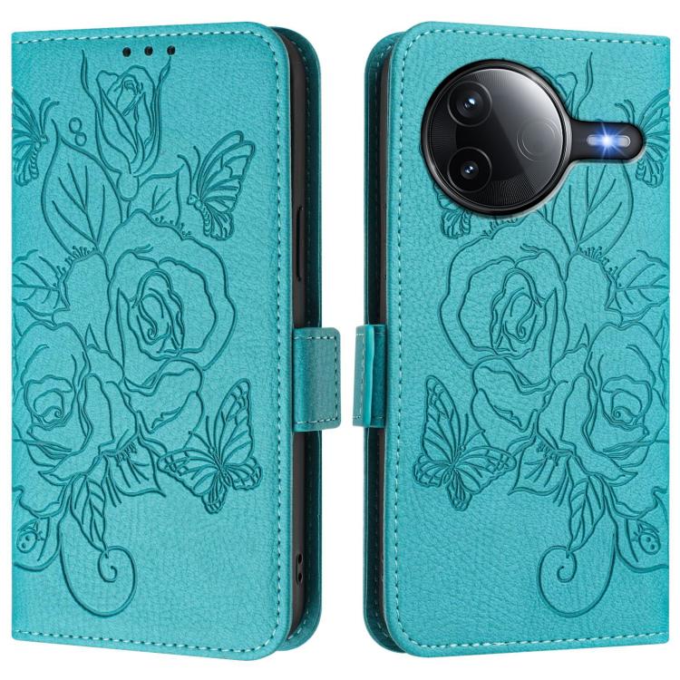 For Xiaomi Poco F7 Pro / F7 Ultra Embossed Rose RFID Anti-theft Leather Phone Case