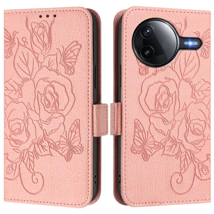 For Xiaomi Poco F7 Pro / F7 Ultra Embossed Rose RFID Anti-theft Leather Phone Case