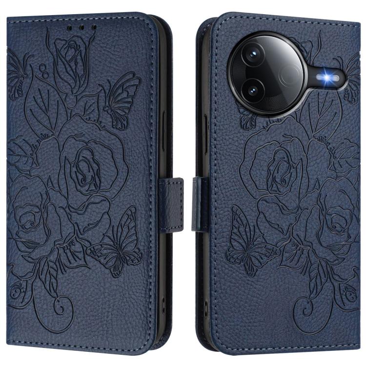 For Xiaomi Poco F7 Pro / F7 Ultra Embossed Rose RFID Anti-theft Leather Phone Case