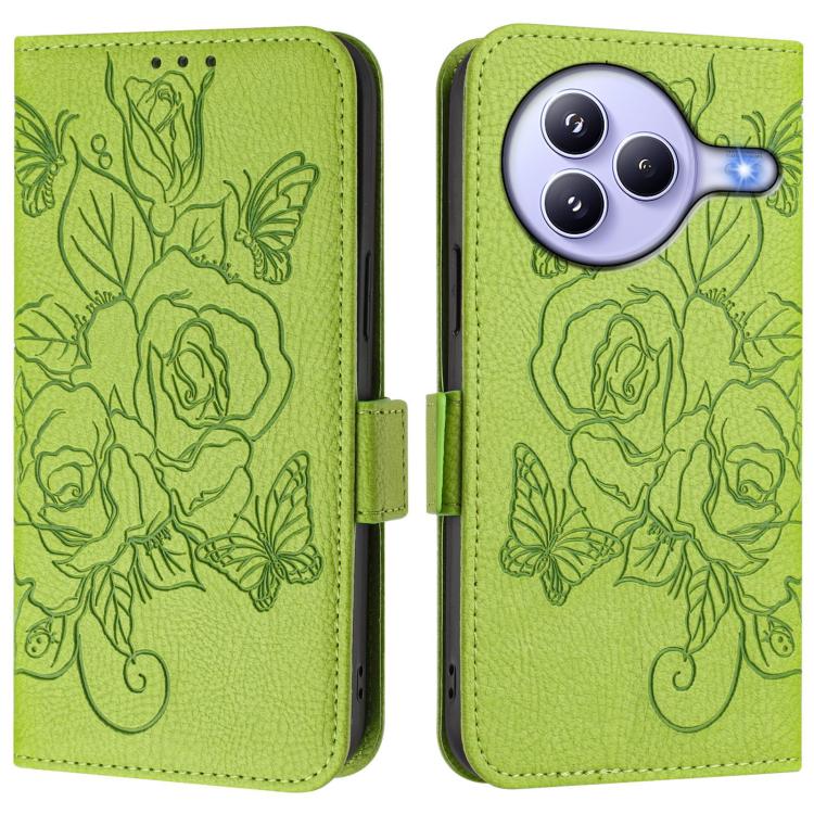 For Xiaomi Civi 5 Pro 5G Embossed Rose RFID Anti-theft Leather Phone Case