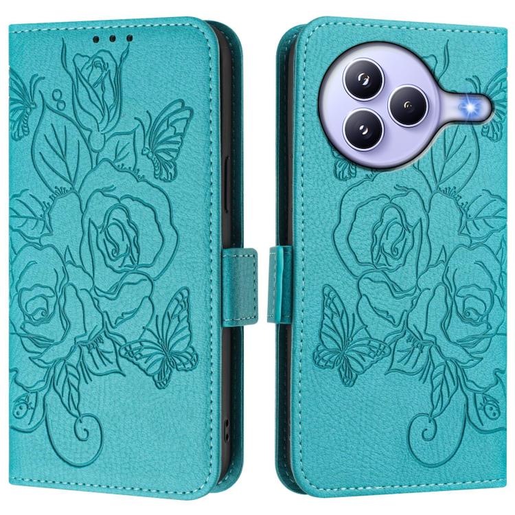 For Xiaomi Civi 5 Pro 5G Embossed Rose RFID Anti-theft Leather Phone Case