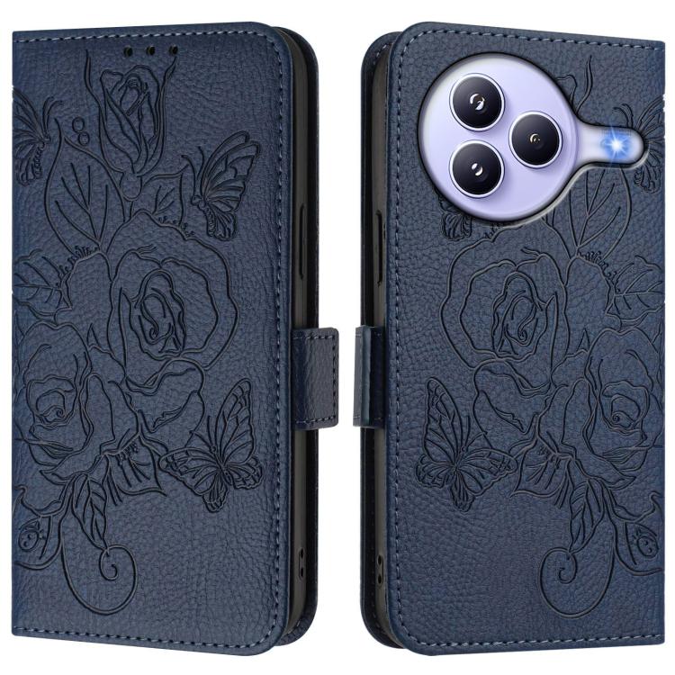 For Xiaomi Civi 5 Pro 5G Embossed Rose RFID Anti-theft Leather Phone Case