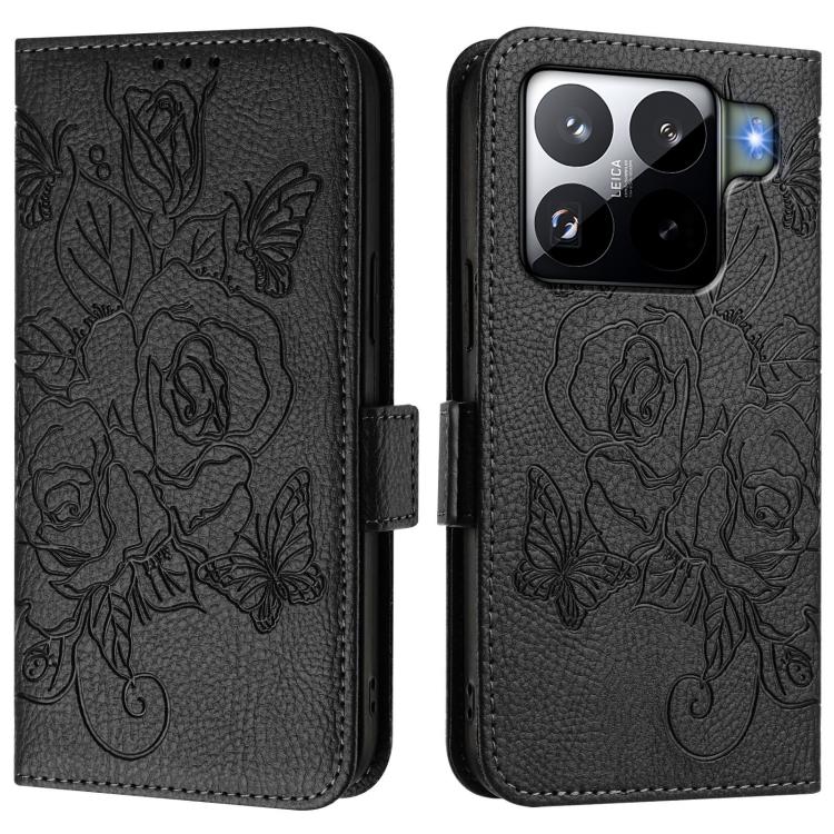 For Xiaomi 15S Pro 5G Embossed Rose RFID Anti-theft Leather Phone Case