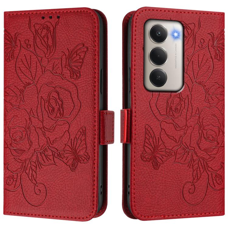 For Redmi 15 5G Global / 15 4G SEA 169.5mm Embossed Rose RFID Anti-theft Leather Phone Case