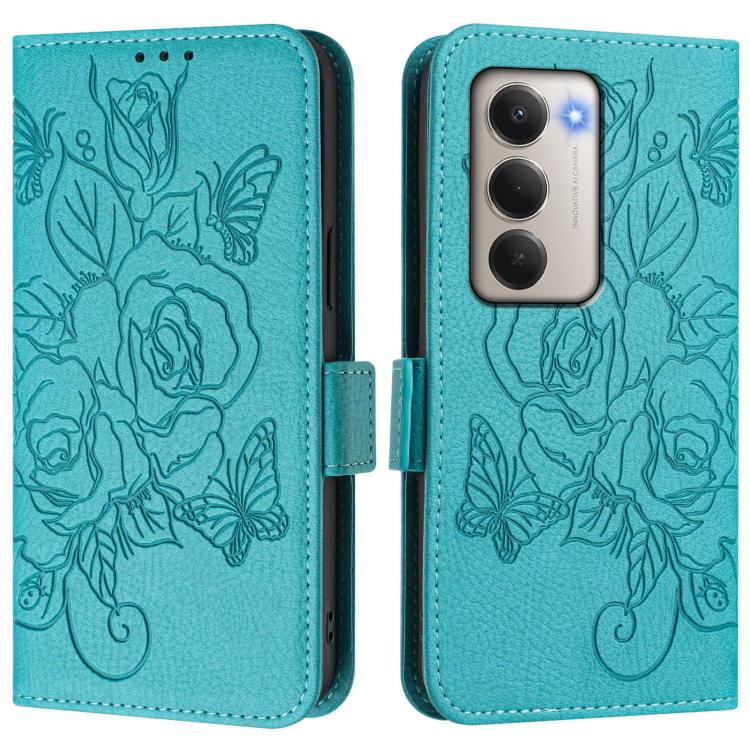 For Redmi 15 5G Global / 15 4G SEA 169.5mm Embossed Rose RFID Anti-theft Leather Phone Case