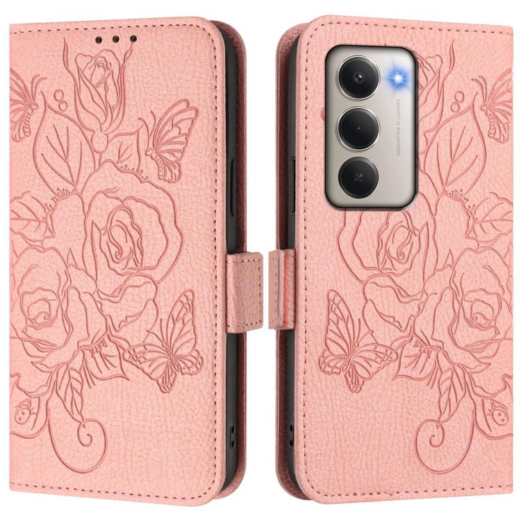 For Redmi 15 5G Global / 15 4G SEA 169.5mm Embossed Rose RFID Anti-theft Leather Phone Case