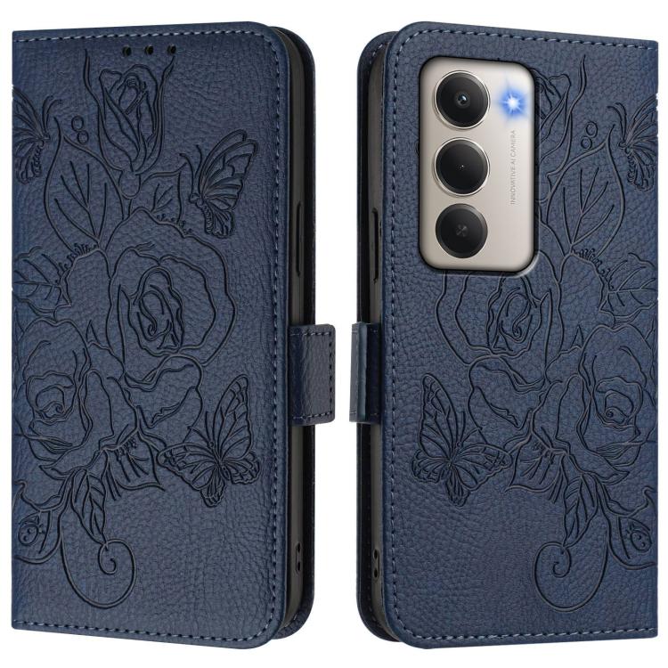 For Redmi 15 5G Global / 15 4G SEA 169.5mm Embossed Rose RFID Anti-theft Leather Phone Case