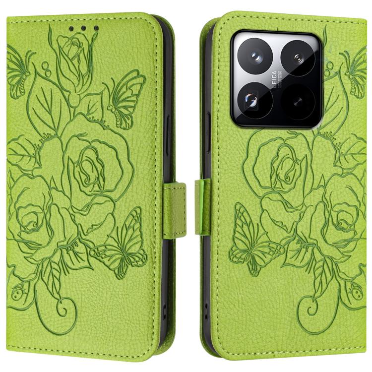 For Xiaomi 15T 5G Embossed Rose RFID Anti-theft Leather Phone Case