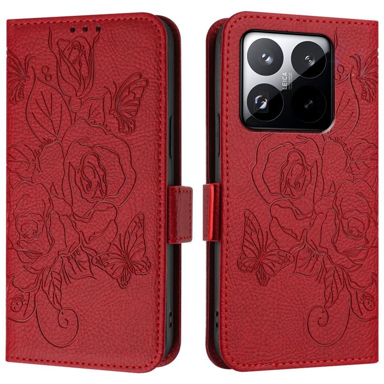 For Xiaomi 15T 5G Embossed Rose RFID Anti-theft Leather Phone Case