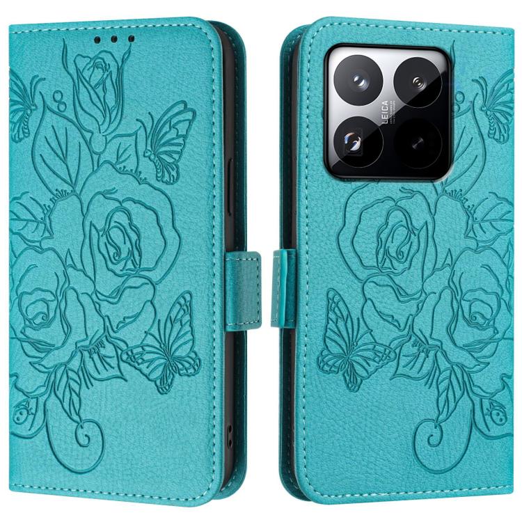 For Xiaomi 15T 5G Embossed Rose RFID Anti-theft Leather Phone Case